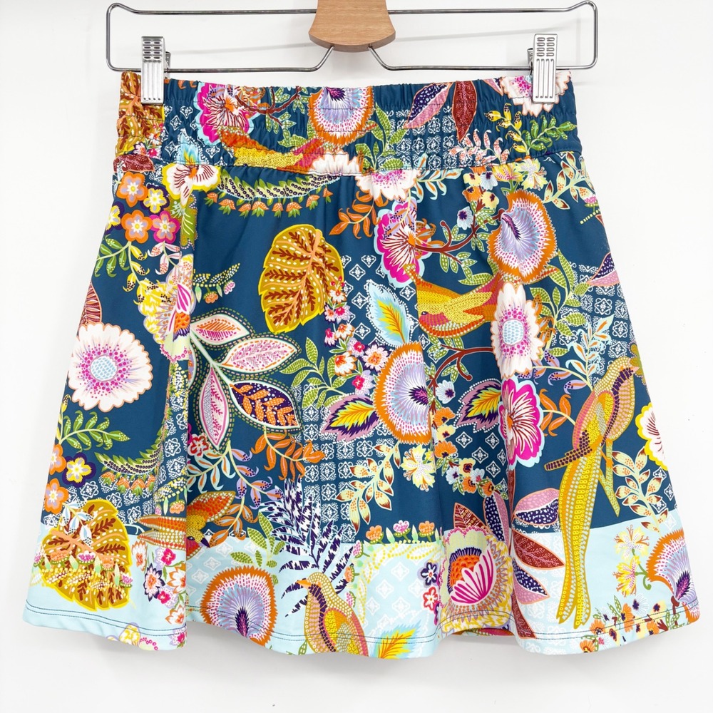 Johnny Was Womens Wild Bird Floral Boho Pickleball Tennis Active Skort Size S